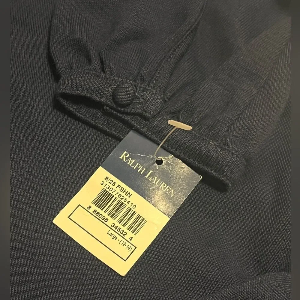 NWT Ralph Lauren Blue Rib Knit Turtleneck Sweater Dress Sz L (10/12)
